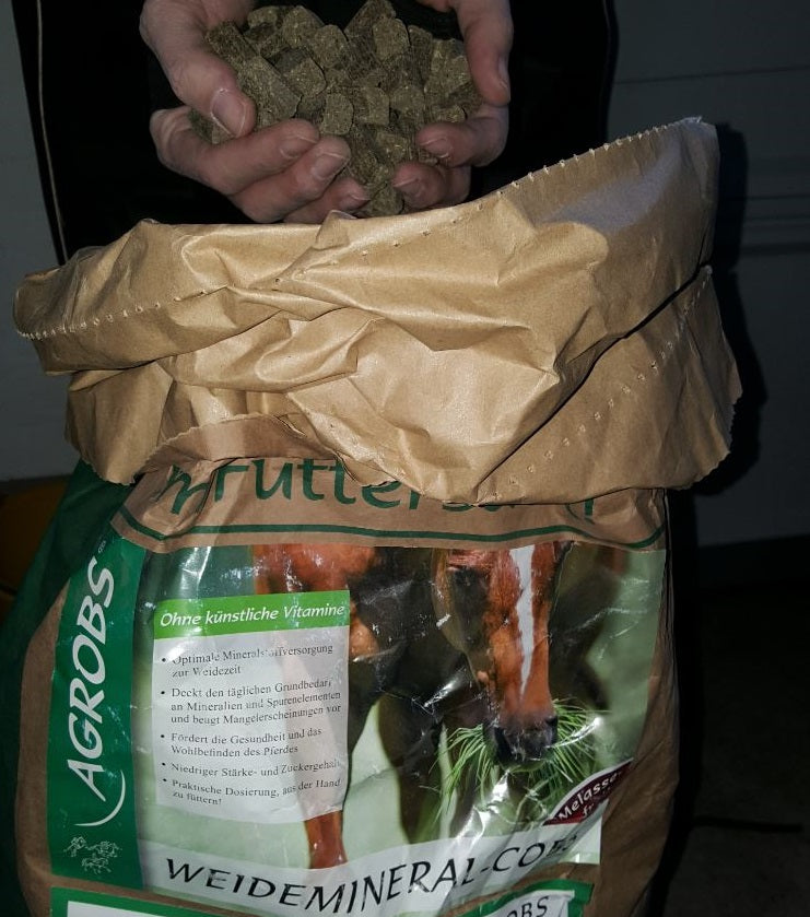 Marlisa hat sich zur Wintersaison für die Weidemineral-Cobs von Agrobs entschieden ...
