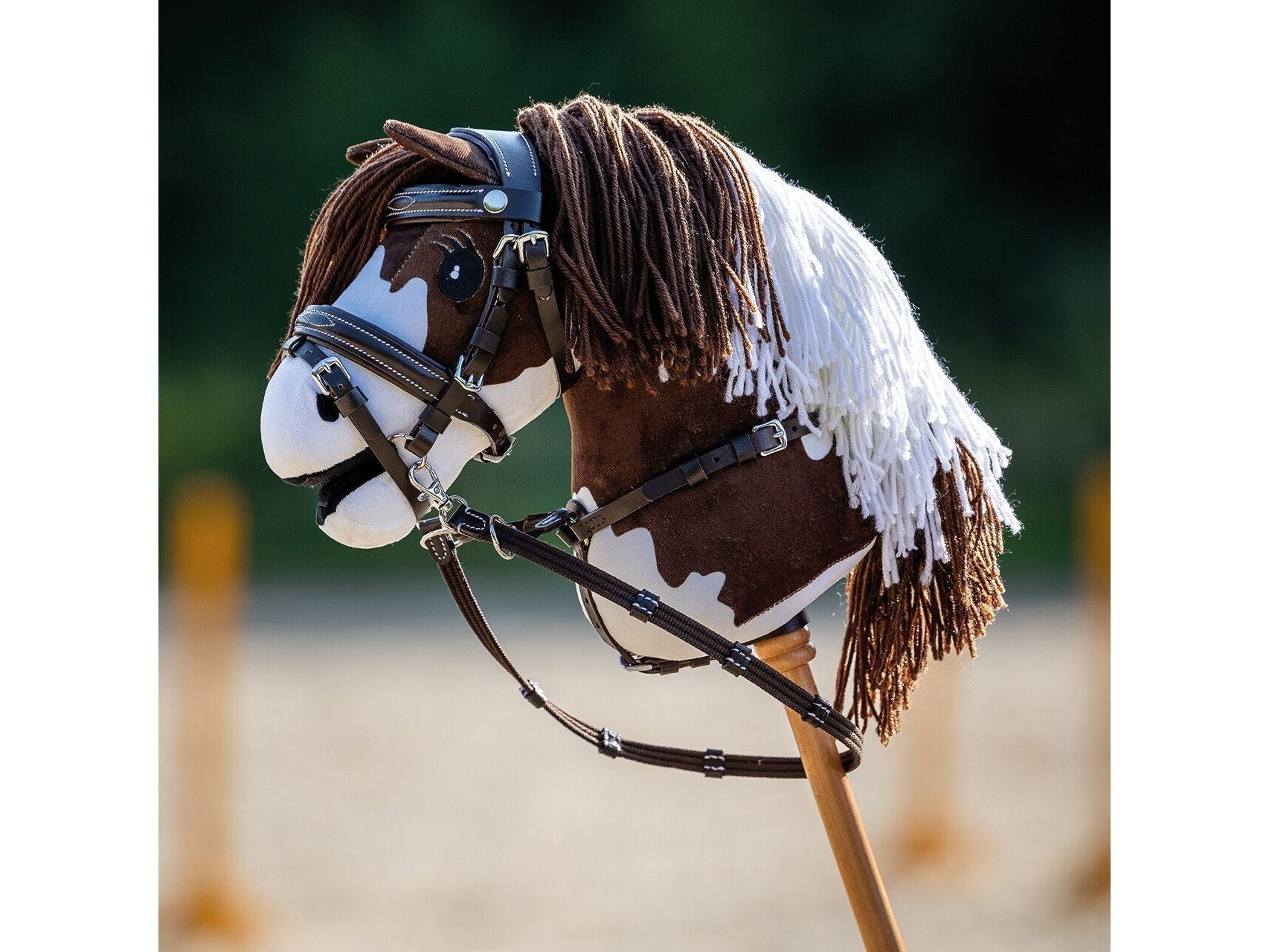 QHP Trense mit Luxus Nähten für Steckenpferd Hobby Horse