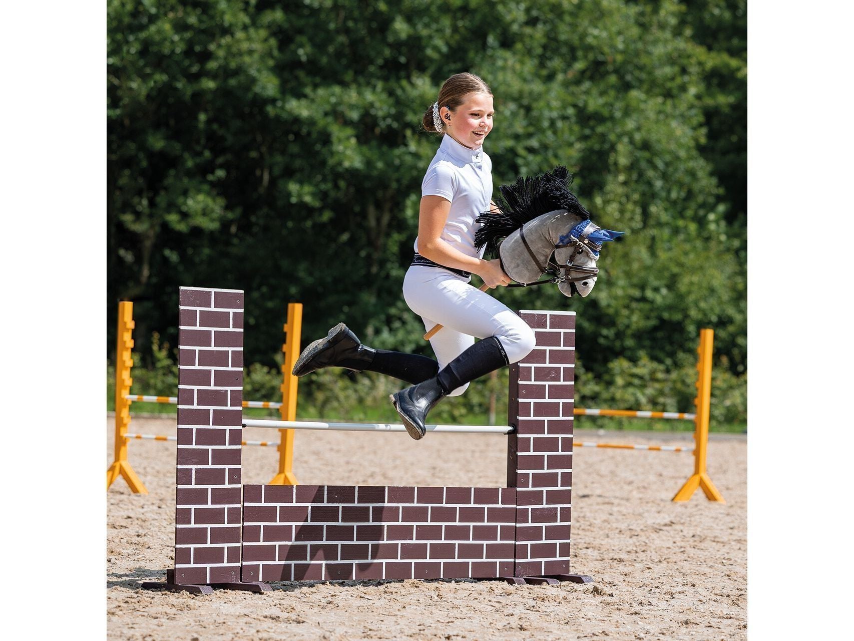 QHP Trense mit Luxus Nähten für Steckenpferd Hobby Horse