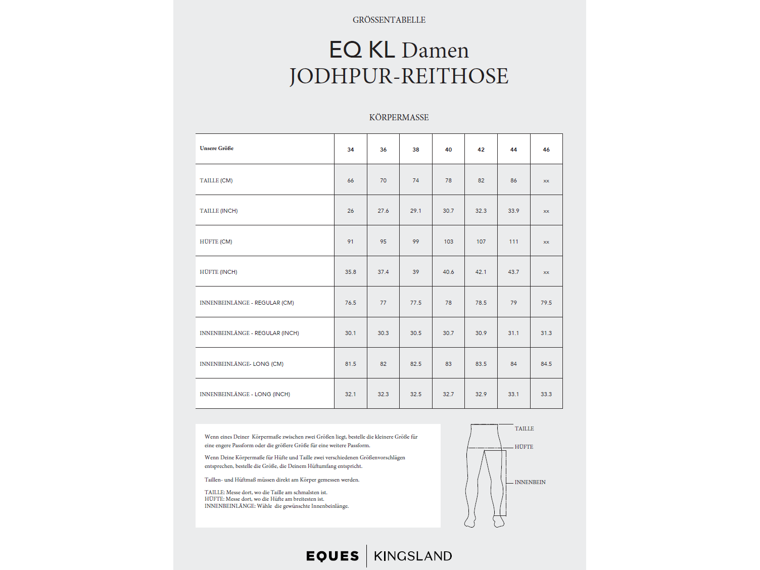 EQUES-KINGSLAND Hekla Jodhpur-Thermoreithose für Damen