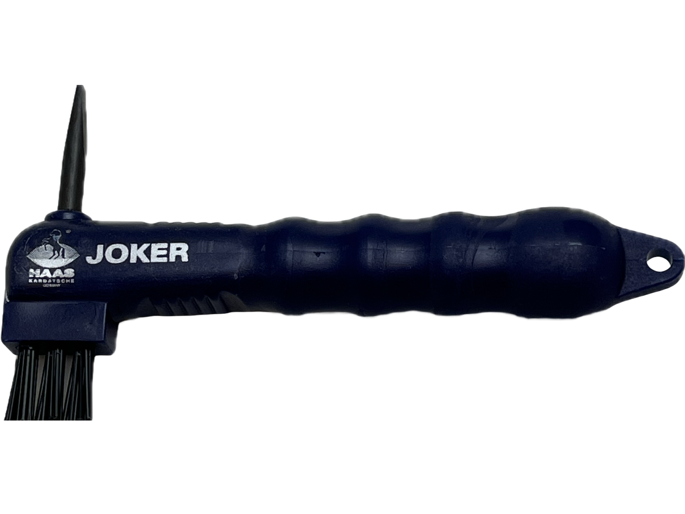 Die festen Borsten des hochwertigen Hufkratzers Joker, des Qualitätsherstellers Haas, entfernen jeden Schmutz aus den Hufen Deiner Pferde und Ponys