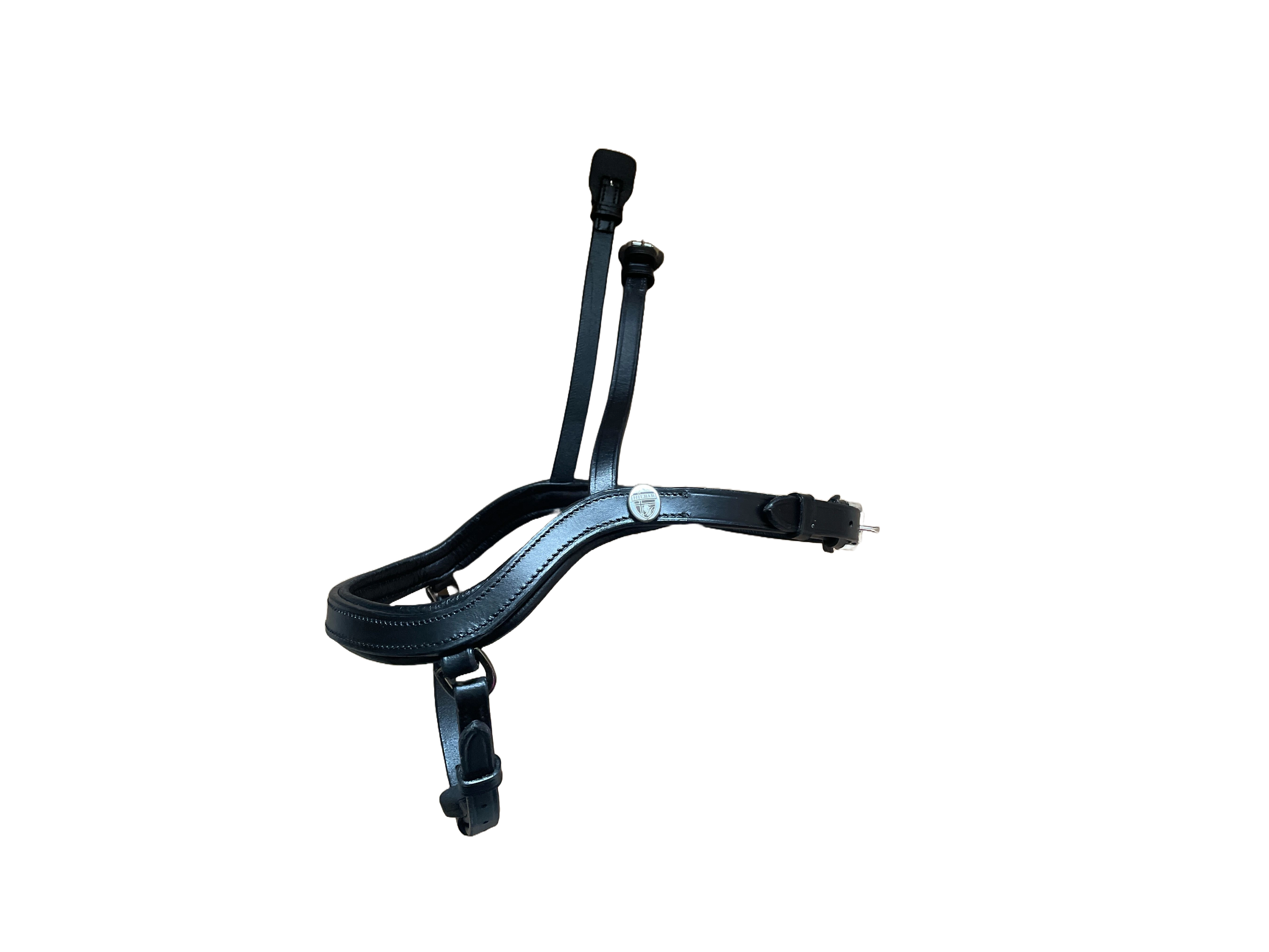 Der anatomische Nasenriemen im schlichten schwarz bietet Deinem Islandpferd höchsten Komfort und besticht durch seine herausragende Lederqualität