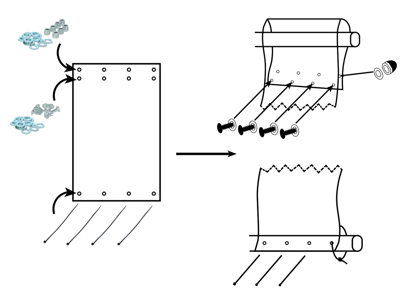 Panelabdeckung PVC Durchtrittschutz für Weidetore und -panel