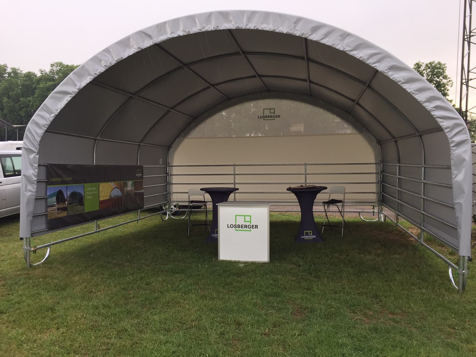 COVER ALL Giebelwand 6 m, 6 x 6 m, dachfolie lang, giebel lang, farbe weiß