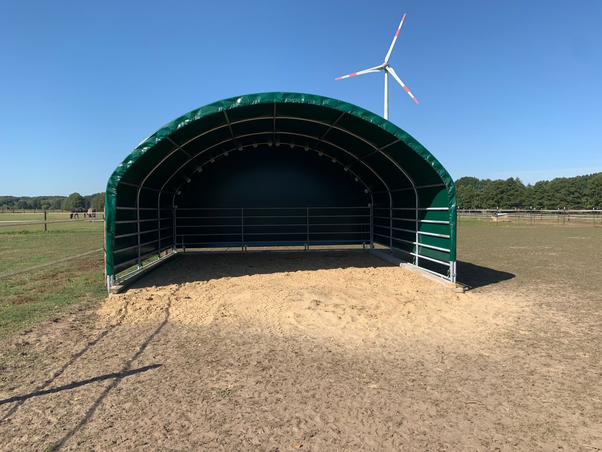 COVER ALL Mobile Cover Weideunterstand 6 x 6 m, dachfolie lang, giebel lang, farbe grün