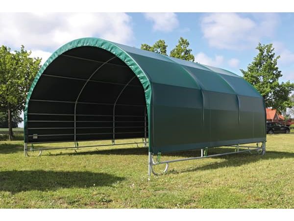COVER ALL Mobile Cover 6 x 6 m, Weideunterstand, aufgebaut