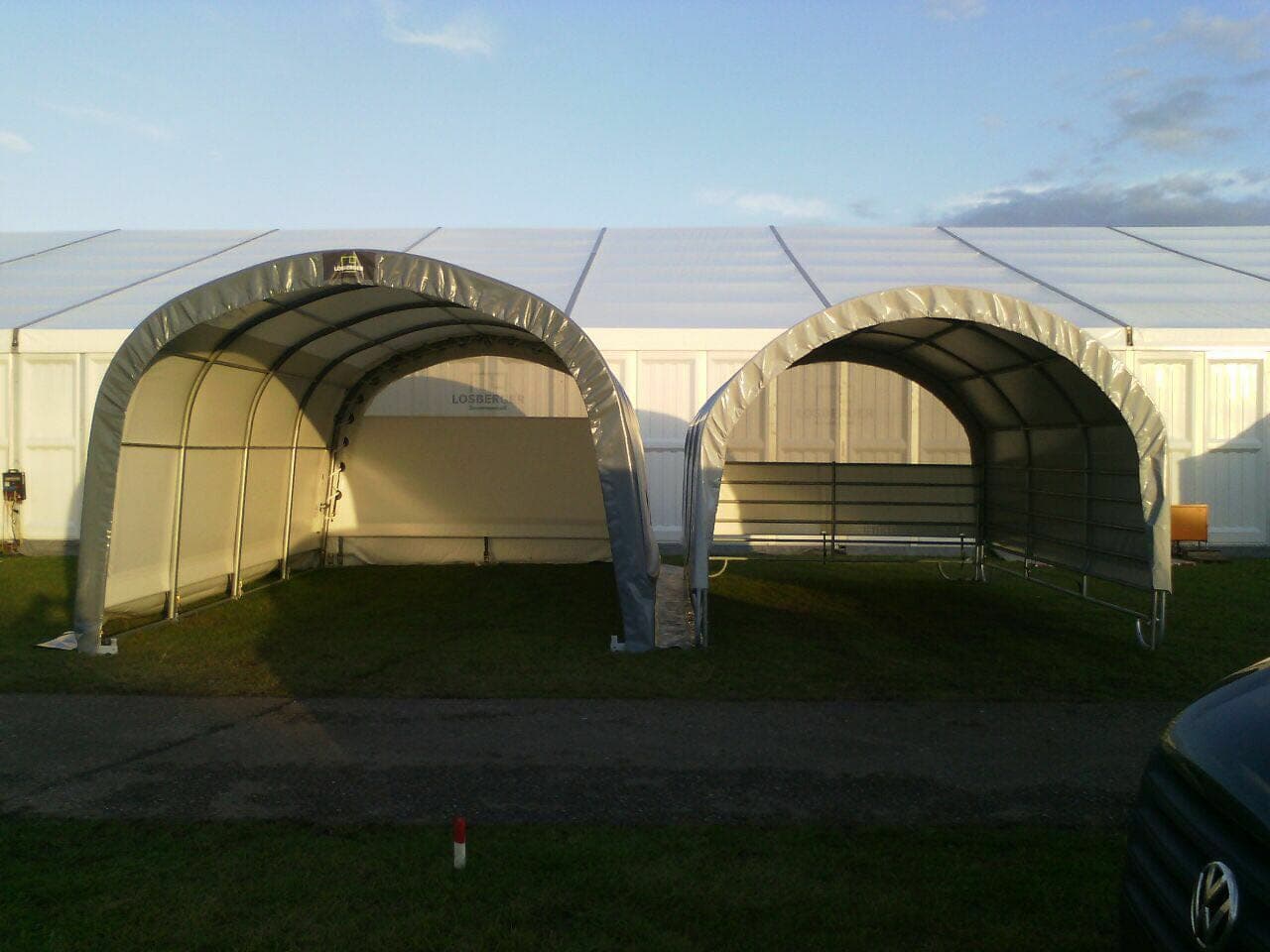 COVER ALL Mobile Cover Weideunterstand 6 x 4 m, dachfolie lang, farbe grau