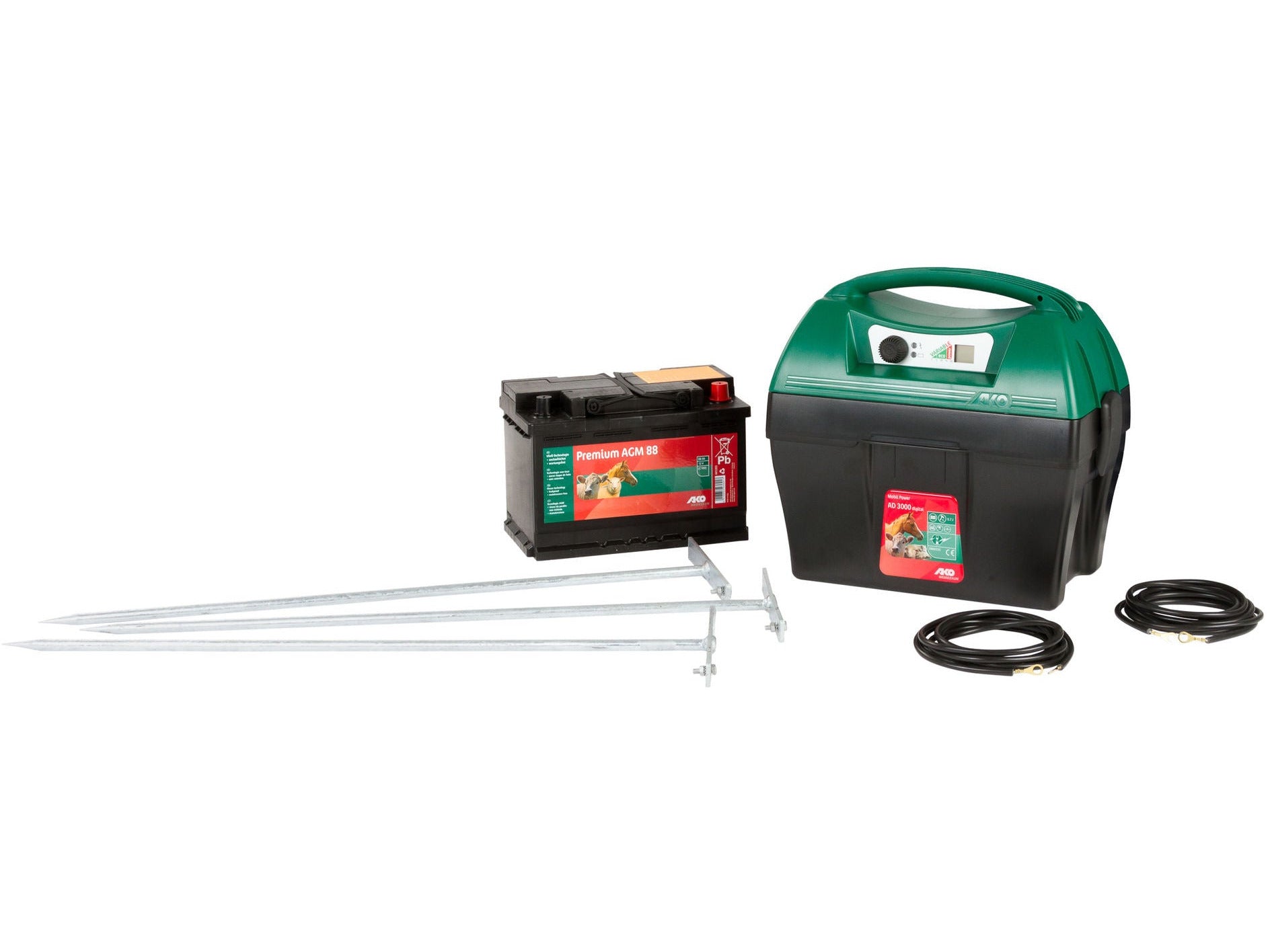 AKO Mobil Power AD 3000 digital Weidezaungerät Starterset