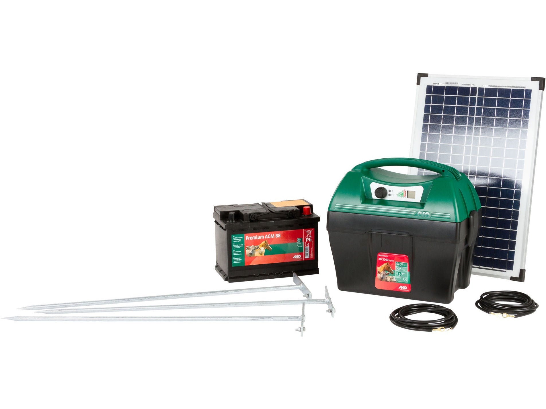 AKO Mobil Power AD 3000 digital Weidezaungerät Starterset
