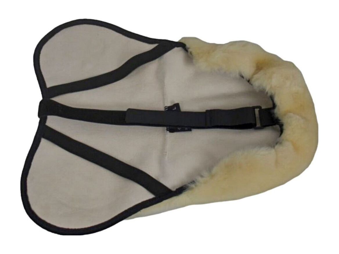 Angel - lambskin saddle seat cover English