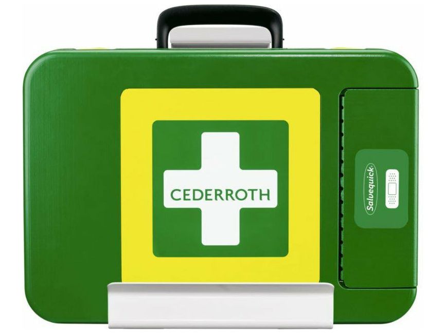 Cederroth Wandhalterung für strapazierfähigen Erste Hilfe Koffer, gemäß DIN 13157