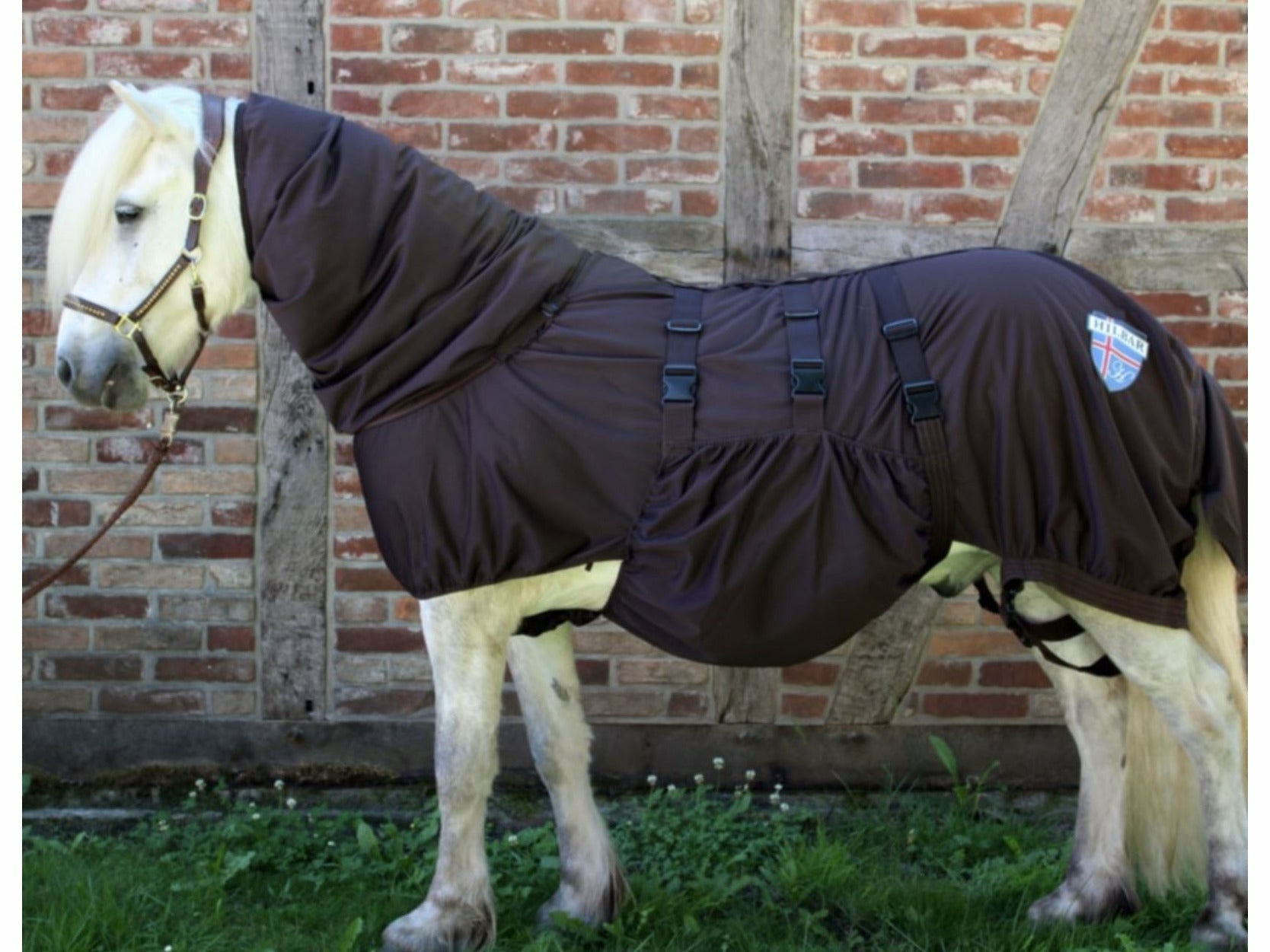 Stabile, atmungsaktive und passgenaue Ekzemdecke, aus leichtem, sehr luftdurchlässigem und wasserabweisendem Stoff gefertigt Die Pferdedecke für Pferde und Islandpferde, die von Ekzemen betroffen sind, ist schnelltrocknend nach Nässe. Die robuste und hochwertige Ekzemerdecke des deutschen Qualitätsherstellers Hilbar, ist in zwei Längen (125 und 135 cm) erhältlich und 8-fach verstellbar.