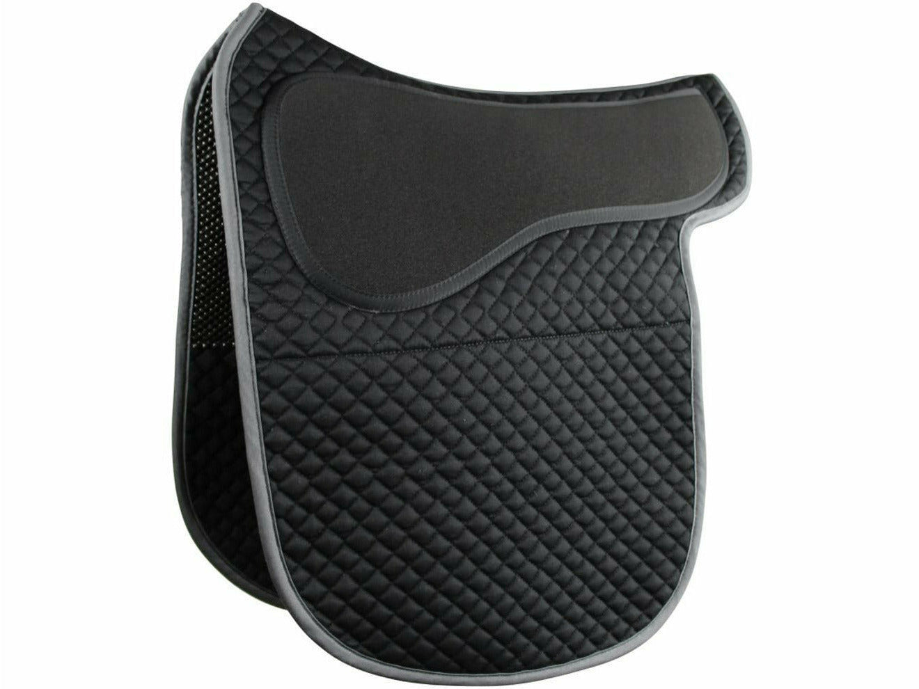 Schone Pferd & Sattel und wirke Problemfällen wie Ungleichheit des Pferdes oder Atrophie der Muskulatur positiv entgegen, ohne, dass sich die Satteldecke am Pferdehaar festzieht Bei der rückenformgerechten Satteldecke des deutschen Qualitätsherstellers Hilbar handelt es sich um ein extrem hochwertiges Satteldecke „Made in Germany“, gefertigt mit einer stoßdämpfenden Zellmaterial Auflage, mit sehr guter Passform für Sättel jeglicher Marke.