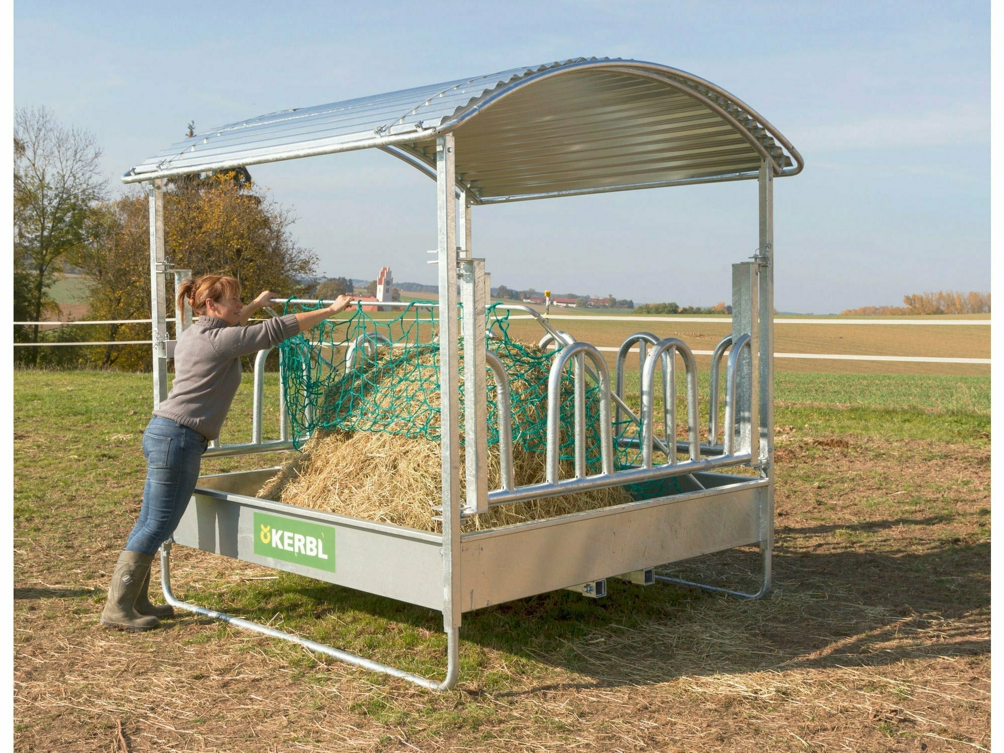 Cadre pour cheval islandais pour filet d'économie de nourriture