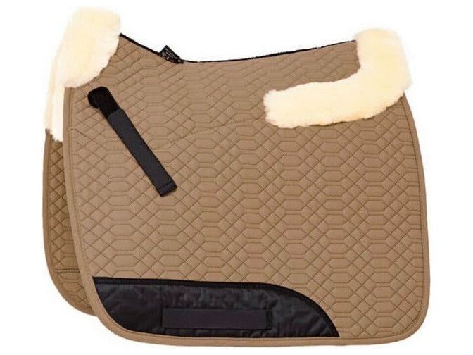 Engel - Lammfell Schabracke mit Fellrand vorne & hinten und Fell in Sattellage