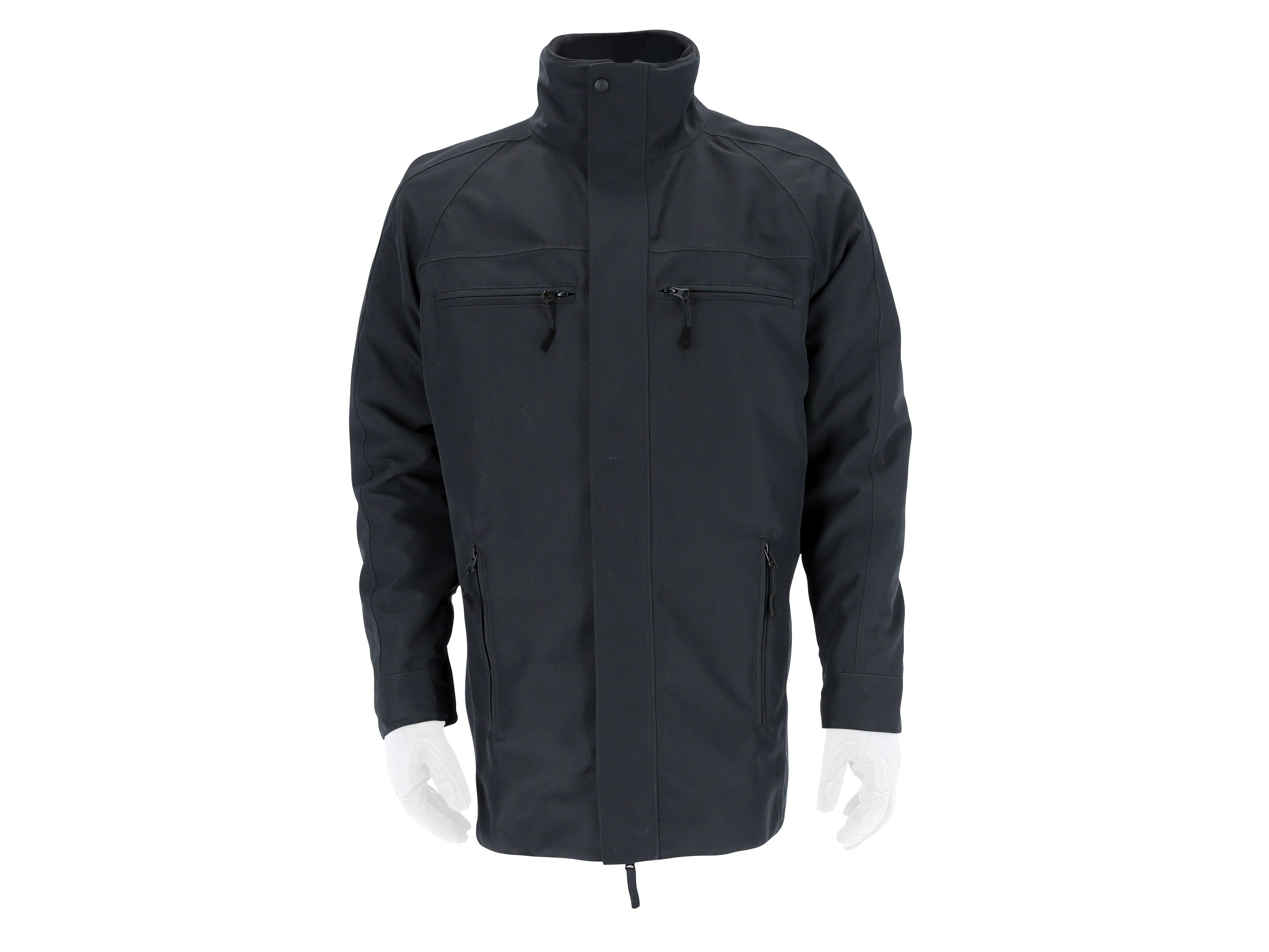 3PF Einsatzjacke Herren in Anthrazit mit Stich- und Schnittschutz, Vorderansicht, ziviler Look