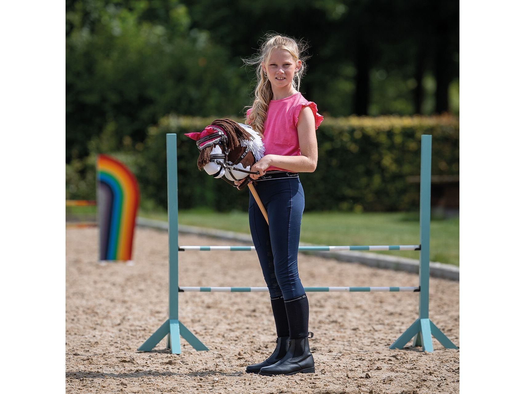 QHP Trense mit Luxus Nähten für Steckenpferd Hobby Horse