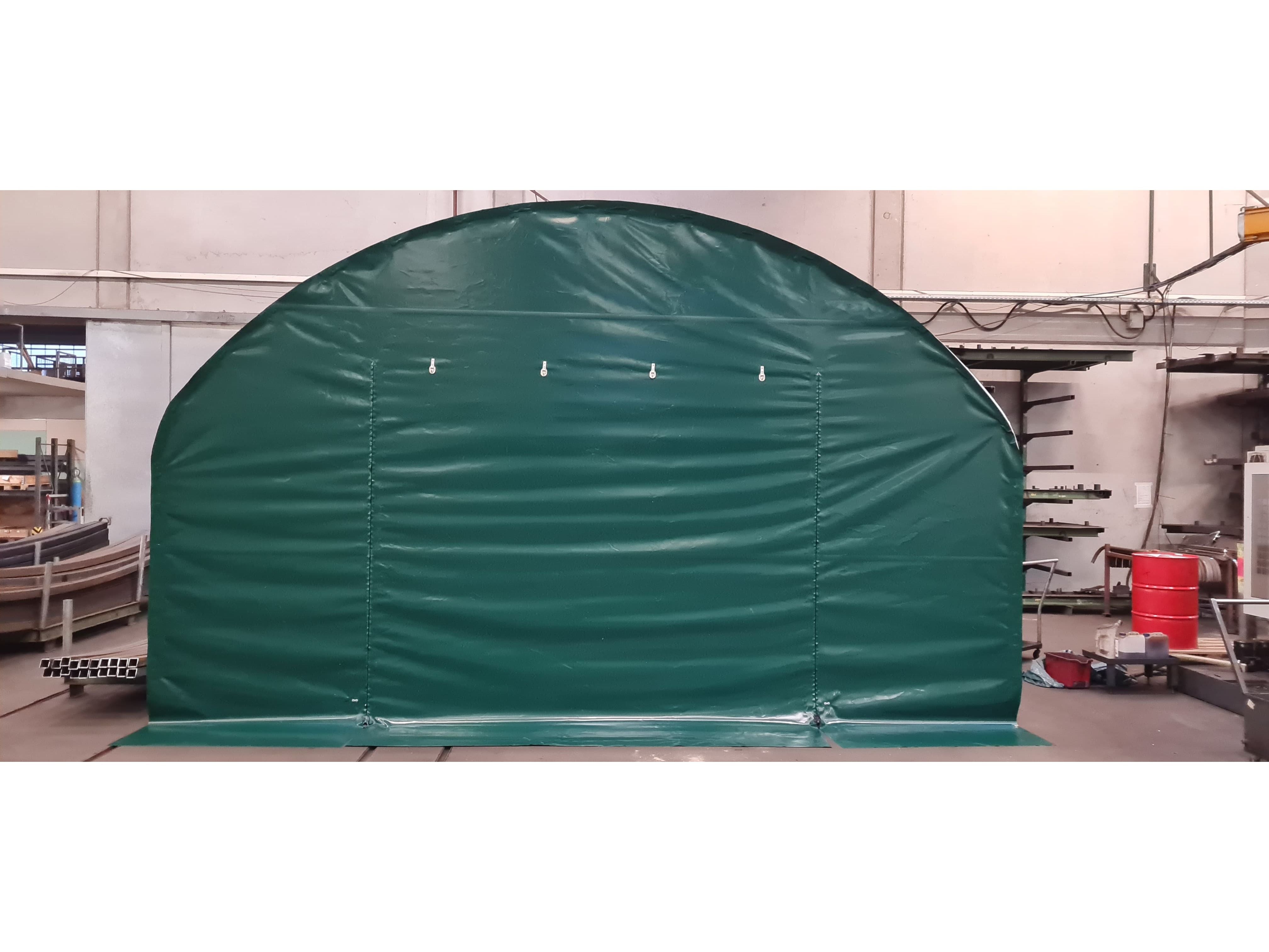 COVER ALL Giebelwand 6 m, reißverschlussgiebel, torkombination, farbe grün