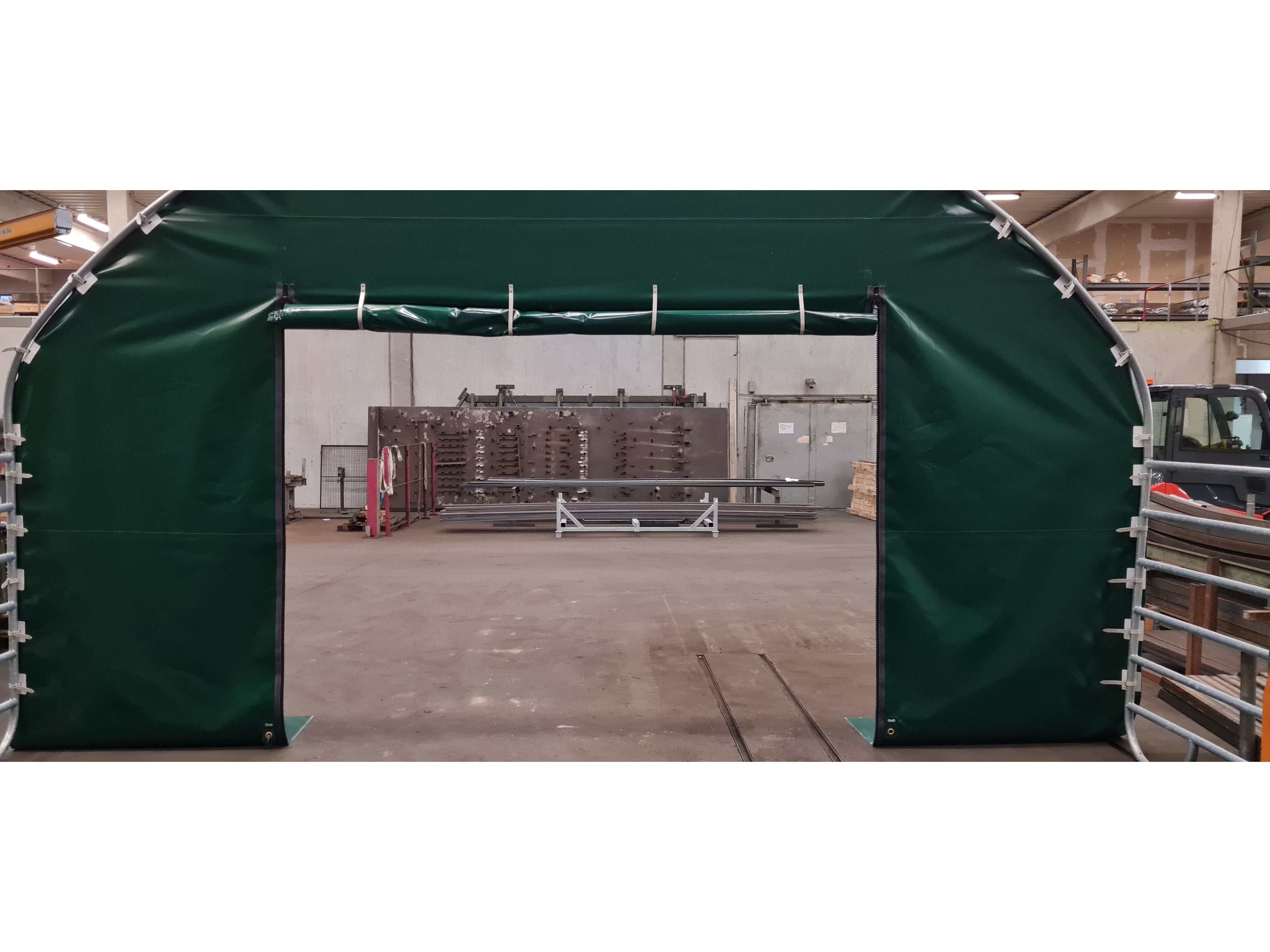 COVER ALL Torkombination 6 m, reißverschlussgiebel, torkombination, farbe grün