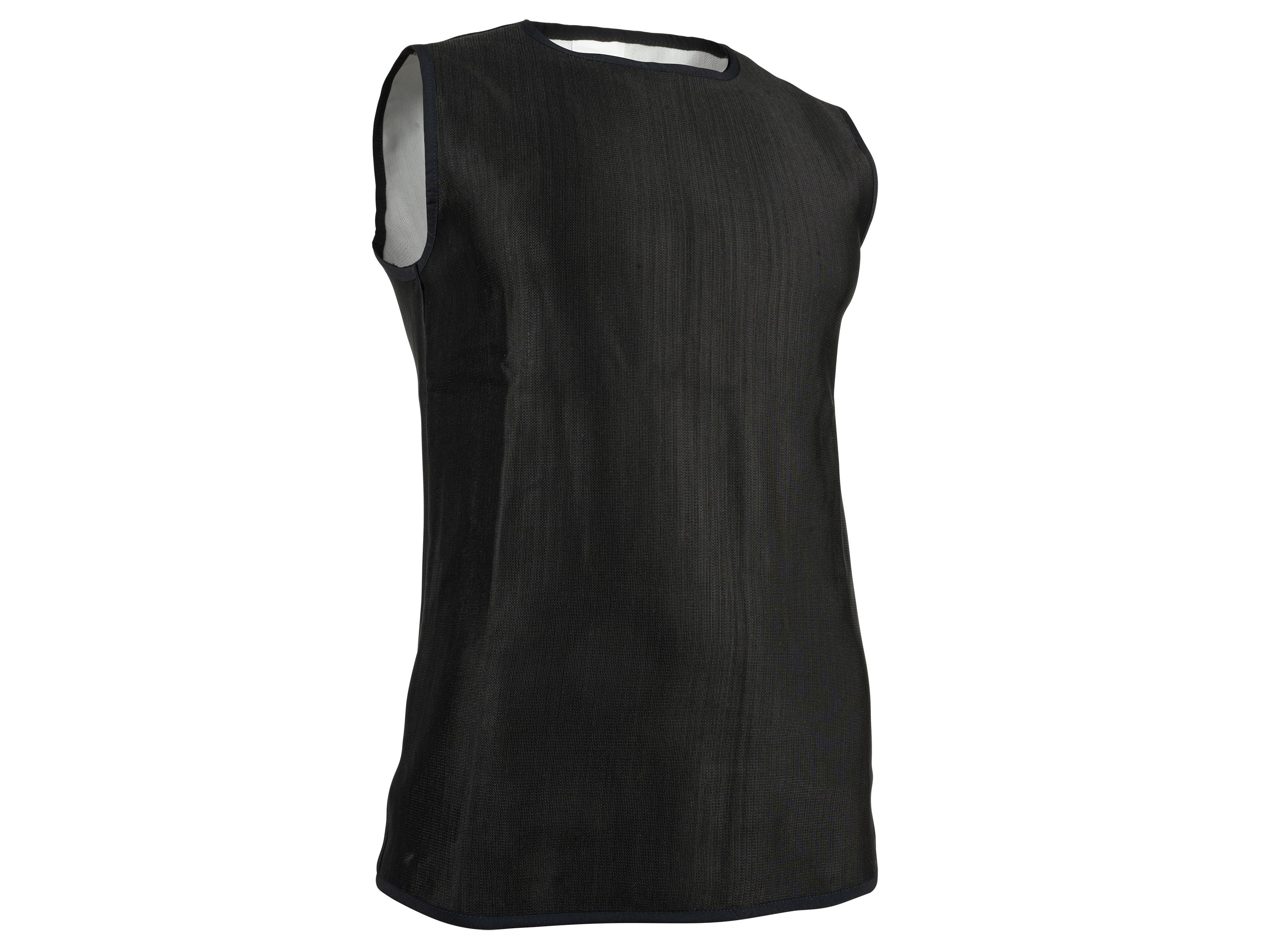 3PF ärmelloses Stich- und Schnittschutz-Shirt in Schwarz, Vorderansicht, verdeckt tragbares Schutzshirt