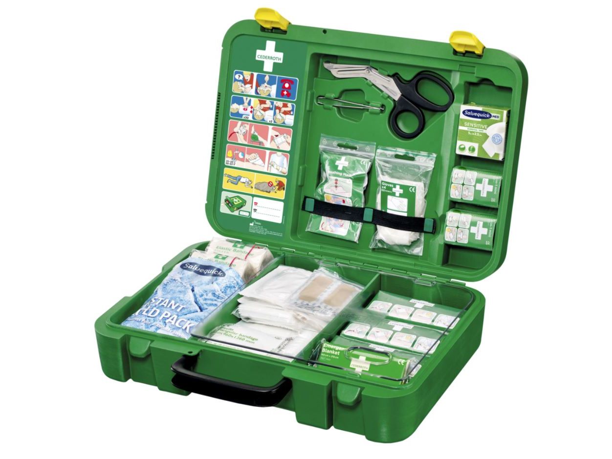 Cederroth strapazierfähiger Erste Hilfe Koffer, gemäß DIN 13157