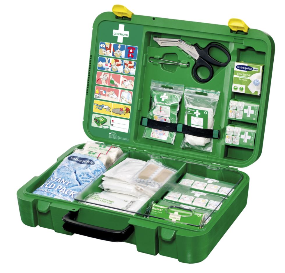 Cederroth strapazierfähiger Erste Hilfe Koffer, gemäß DIN 13157