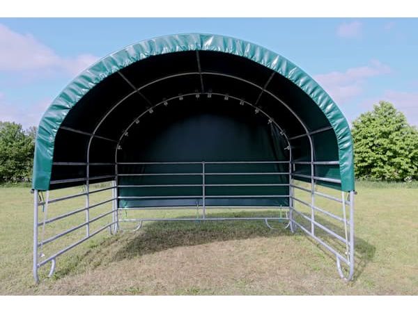 COVER ALL Mobile Cover 4 x 4 m, Weideunterstand, aufgebaut