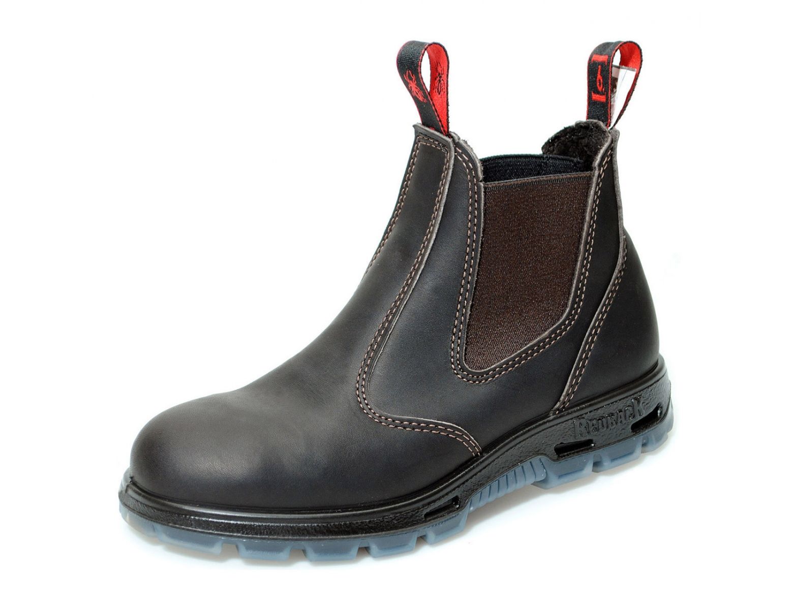 Redback Bobcat USBOK Chelsea Boot Braun Stahlkappe, Außenansicht