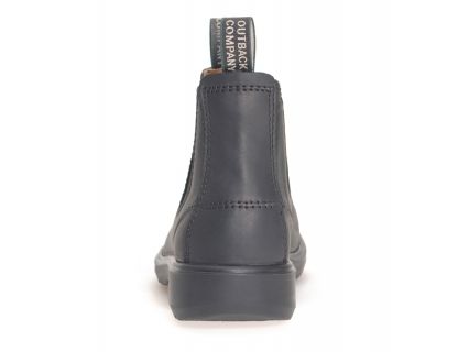 Yabbies Kinder Chelsea Boots schwarz, Rückansicht mit Zugschlaufe