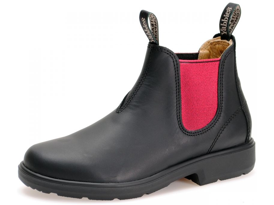 Yabbies Kinder Chelsea Boots schwarz pink, Produktfoto