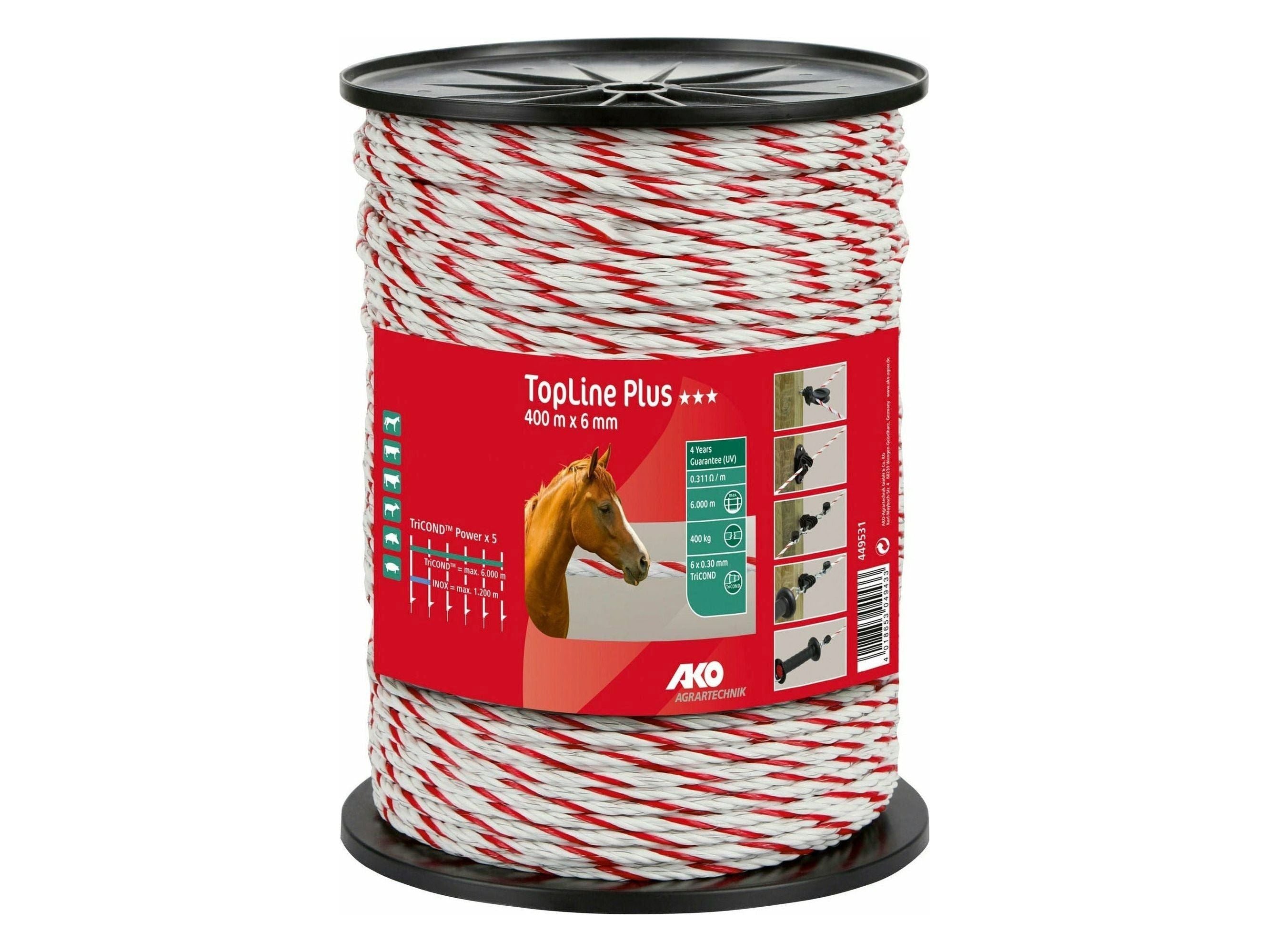 Corde de clôture électrique AKO TopLine Plus