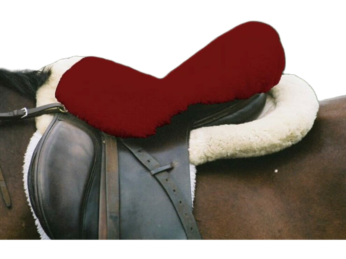 Angel - lambskin saddle seat cover English