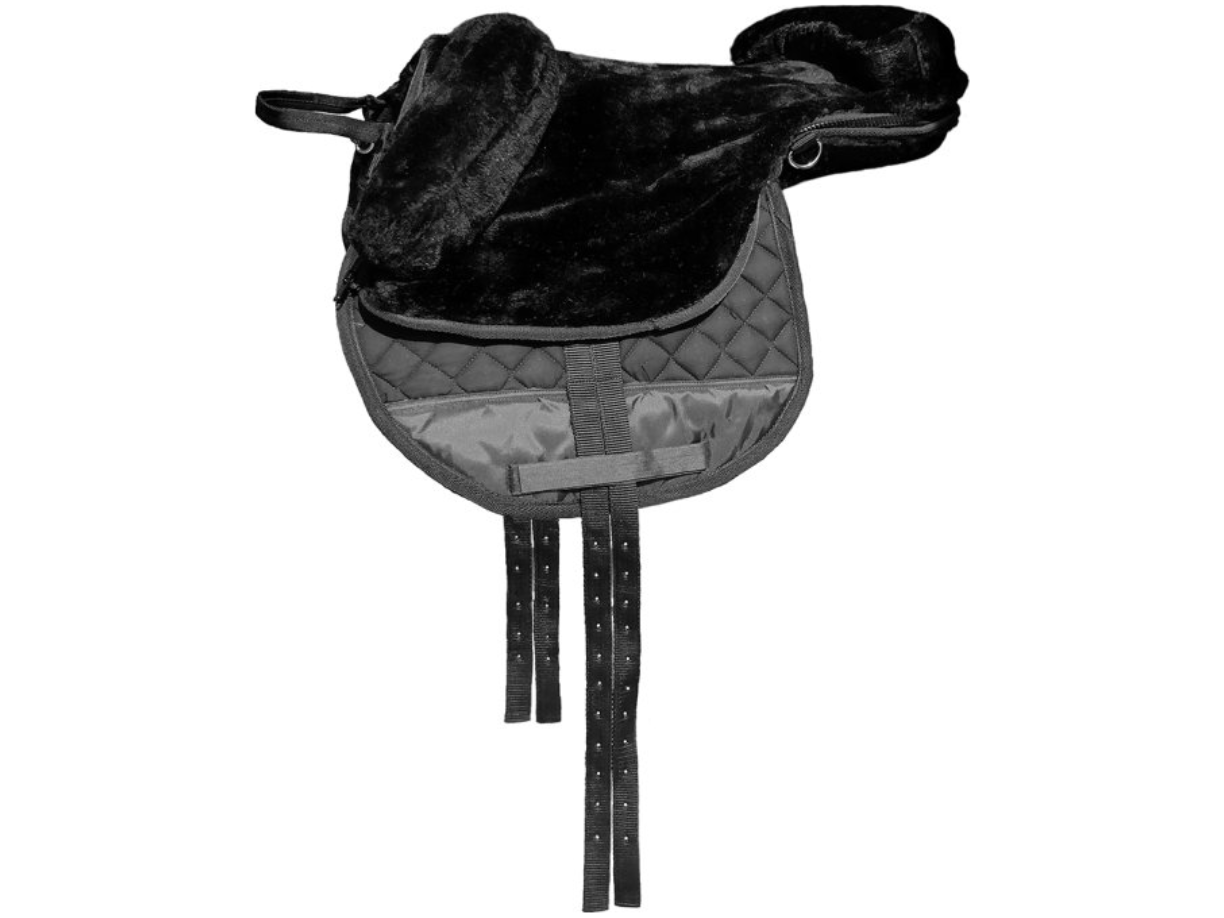 Faux fur saddle